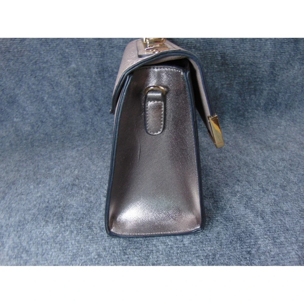 Dune‎ London Satchel Bag Taupe Snakeskin Metallic Crossbody Pouch FLAW READ